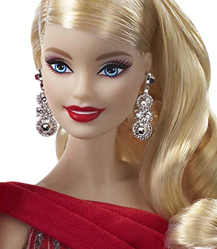 Barbie Collector Felices Fiestas 2019 Mattel FXF01 Muñeca Rubia con Ondas 