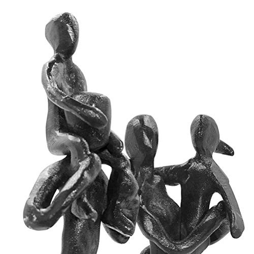 y servicios 24/7 Negro Decoración del Hogar Casa Oficina Aoneky Estatua  Familiar de Metal Figura Decorativa de Familia de 4 Figura Decorativa de  Madre Padre Hijo Hija Escultura Moderna Abstracta Frontera de