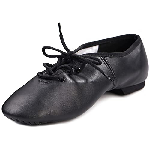 Danceyou Zapatos de Baile de Jazz con Cordones Zapatos de Danza Modern Suela Cuero para Niños y Adultos 37.5 EU Reacondicionado