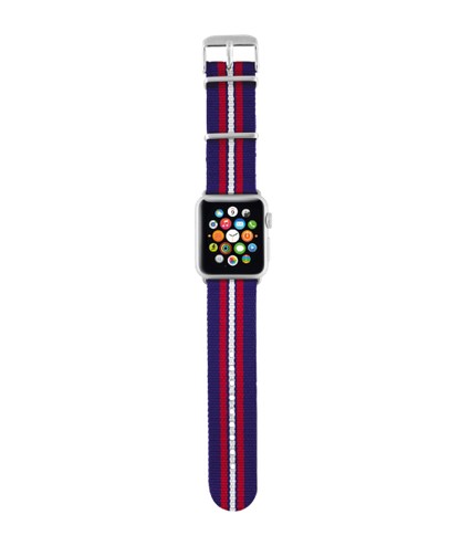 Trust Urban - Correa de nylon para Apple Watch, 38 mm, color azul con rayas