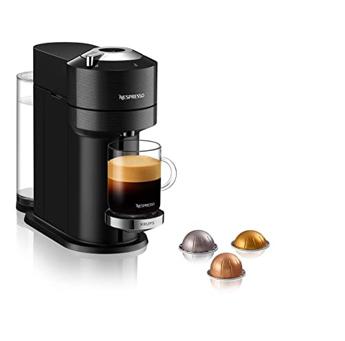 Krups Nespresso Vertuo Next XN9108 - Cafetera de cápsulas, máquina de café expreso de Krups, café diferentes tamaños, 5 tamaños tazas, tecnología Centrifusion, calentamiento 30s, Wifi y Bluetooth Reacondicionado