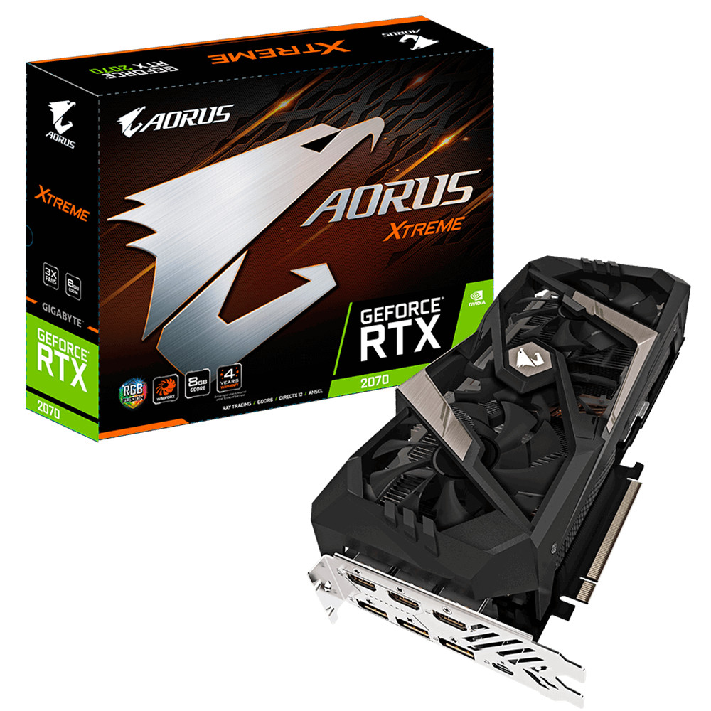 Gigabyte Aorus GeForce RTX 2070 Xtreme, 8 GB, GDDR6 Reacondicionado