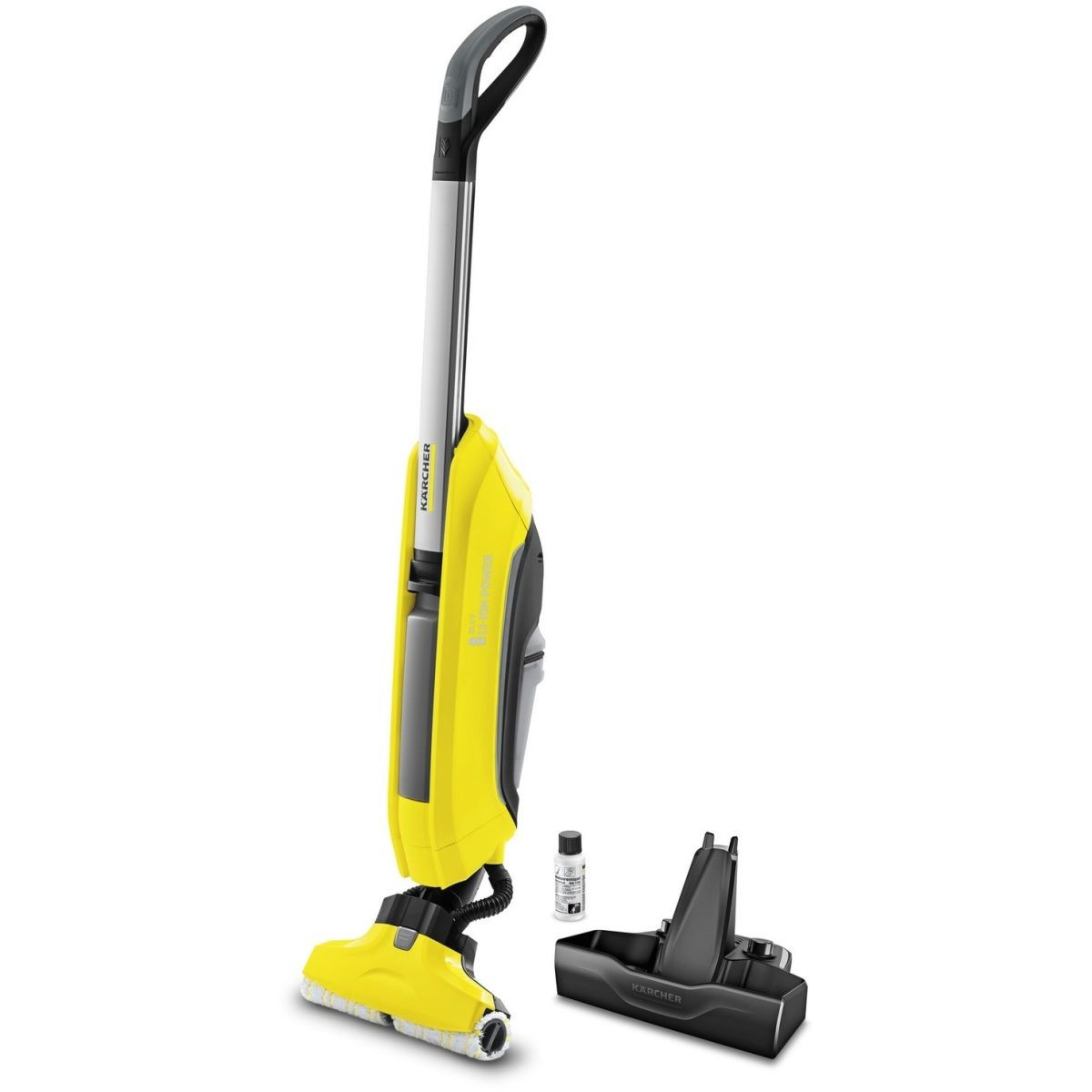 Kärcher FC 5 Cordless Aspiradora Sin bolsa Negro, Plata, Amarillo (Falta Accesorio: Jabon) Reacondicionado