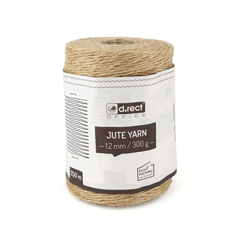 D.rect Cuerda Yute 1 2mm 250m natural twine para fotos regalos manualidades jardinería bricolaje 12mm