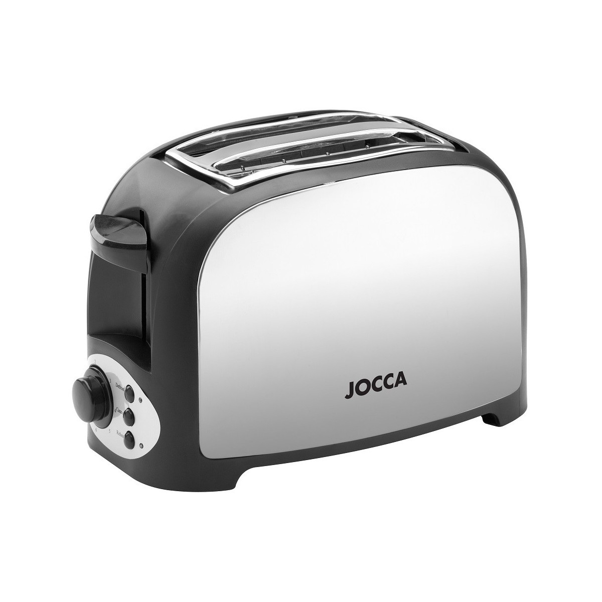 Jocca 5914P Tostador de acero con capacidad de 2 rebanadas, Color Plata