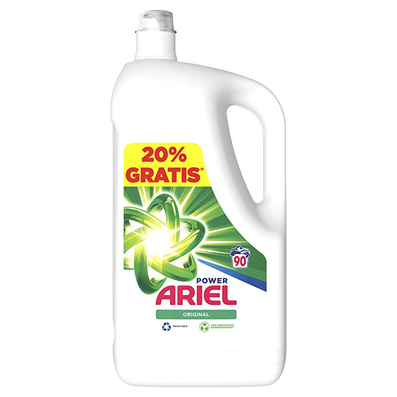 Ariel detergente gel 90 dosis 4,950...