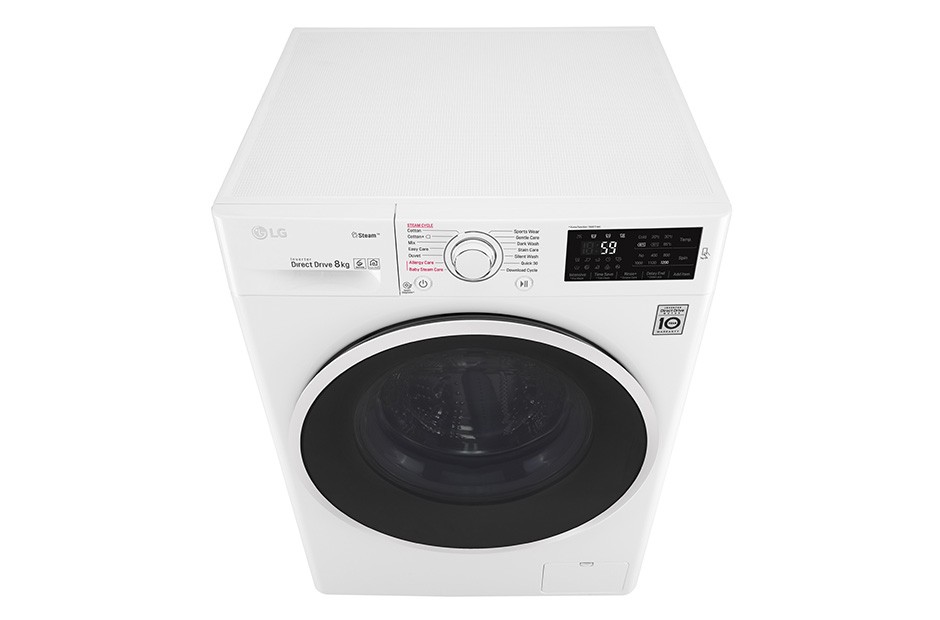 navegador irregular Irregularidades LG F4J6TY0W lavadora Independiente Carga frontal Blanco 8 kg 1400 RPM  A+++-30%