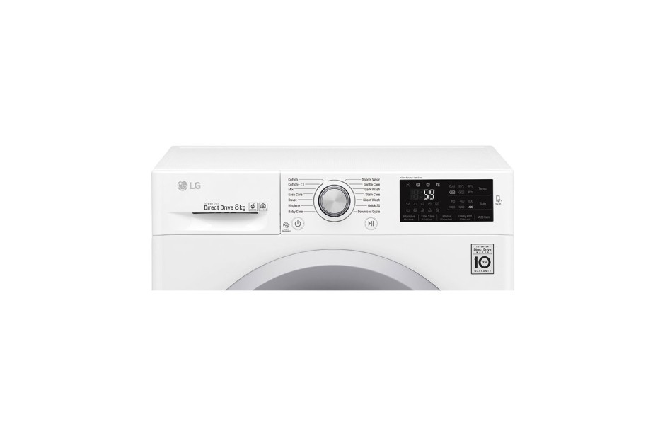 LG F4J5TN4W lavadora Independiente Carga frontal Blanco 8 kg 1400 RPM