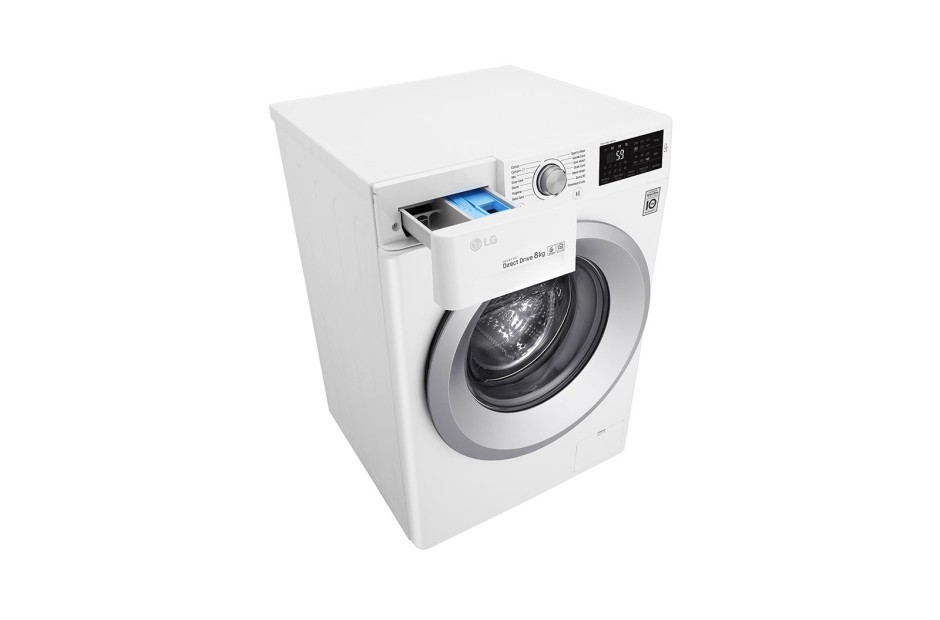 LG F4J5TN4W lavadora Independiente Carga Blanco 8 kg 1400 RPM A+++-30%