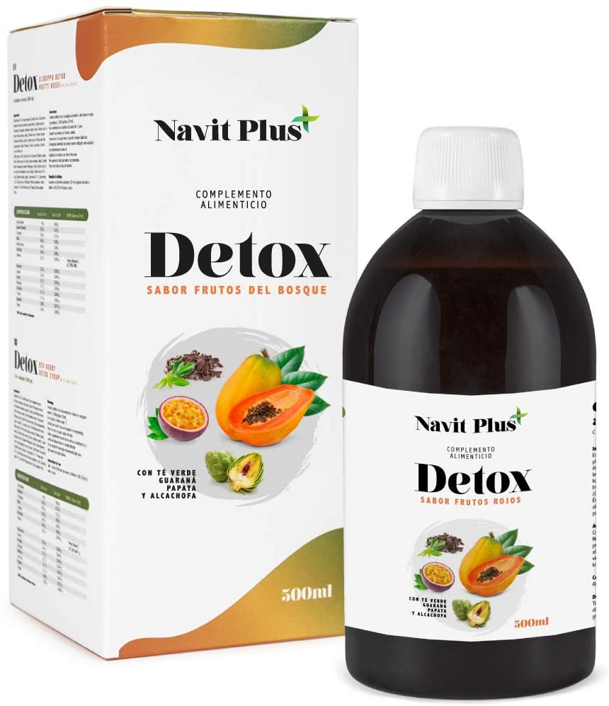 Detox adelgazante Diurético potente natural líquido 500ml sabor frutos rojos Embalaje Deteriorado