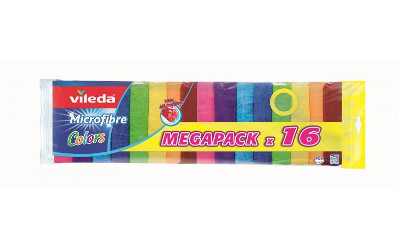 Vileda Colors Megapack de 16 Bayetas de Microfibra
