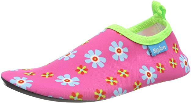 Playshoes Zapatillas de Agua con protección Floral, Zapatos para Playa Unisex niños, Rosa (Pink 18), 20/21 EU