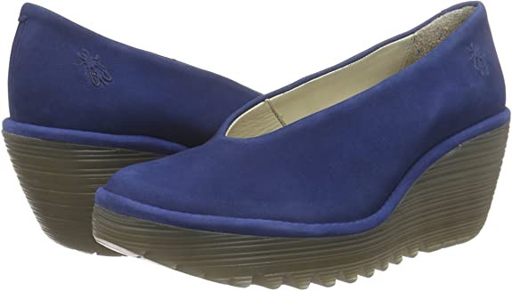 Labor Saludar Fuera de Fly London Yaz, Zapatos de tacón con Punta Cerrada, Azul (Blue 191), 35 EU