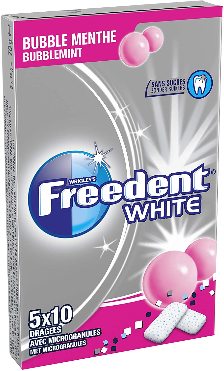 Freedent White Bubble Gum,...