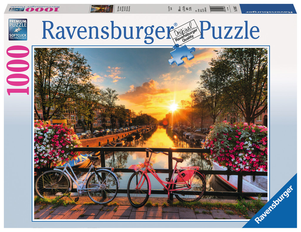 Ravensburger Puzzle 1000 Piezas, Bicicletas en Amsterdam, Colección Fotos y Paisajes, Puzzle