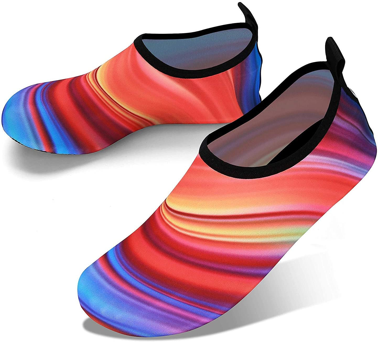 Joto Zapatos de para Mujer Hombre Niño, Zapatillas Acuáticas Secado Rápido Tipo Calcetines como Descalzado, Escarpines Deportivos Playa Buceo Snorkel Surf, 46-47 XXXL 28,6 cm, color Atardecer