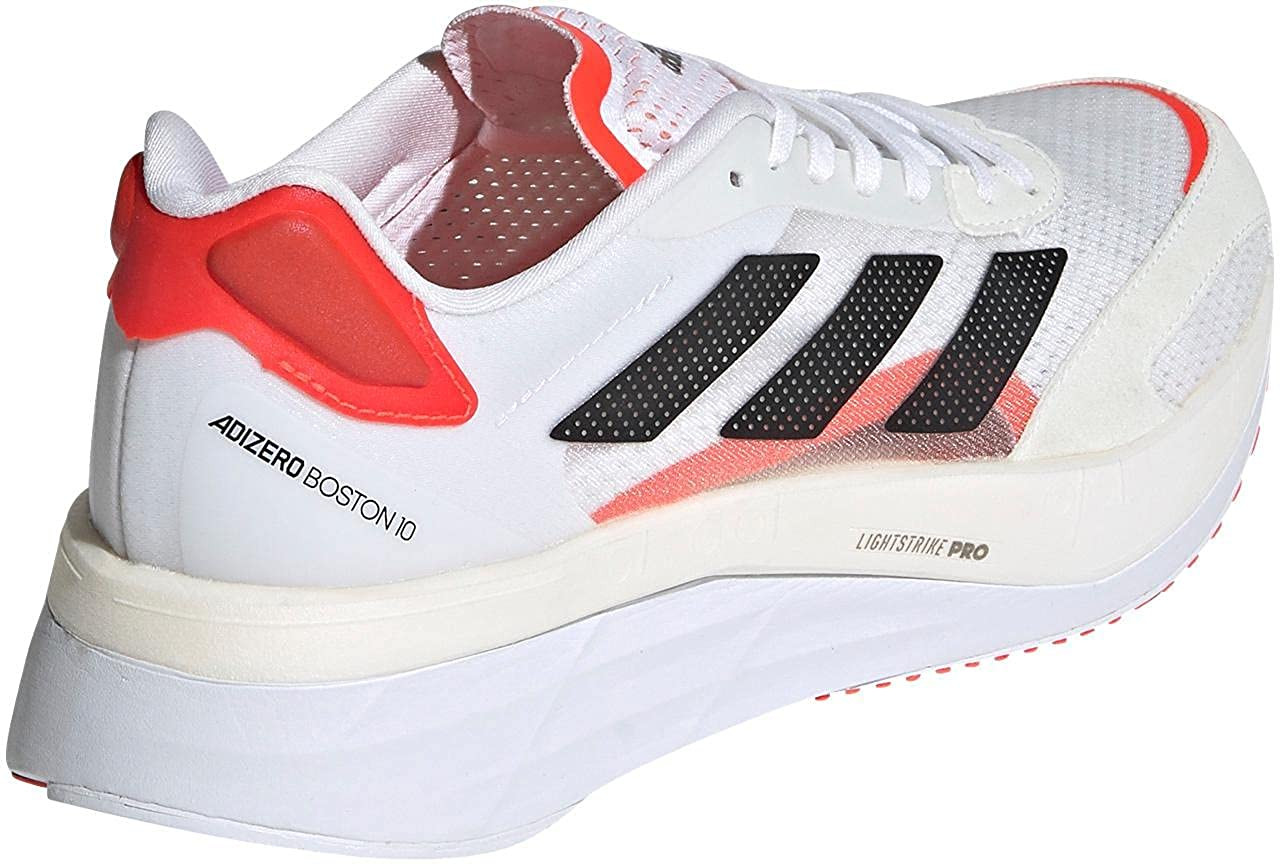 Adidas Adizero Boston 10 W, Zapatillas para Correr Mujer, FTWR White/Core Black/Solar Red, 37 1/3 (Marcas de uso) Reacondicionado