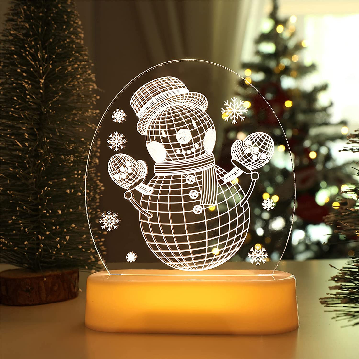 Todo el tiempo Precioso idioma Luces de Navidad Decoración, BLOOMWIN LED Luz de Noche Blanco Cálido  Iluminación Lámpara de Noche para Navidad, Regalo para Niños