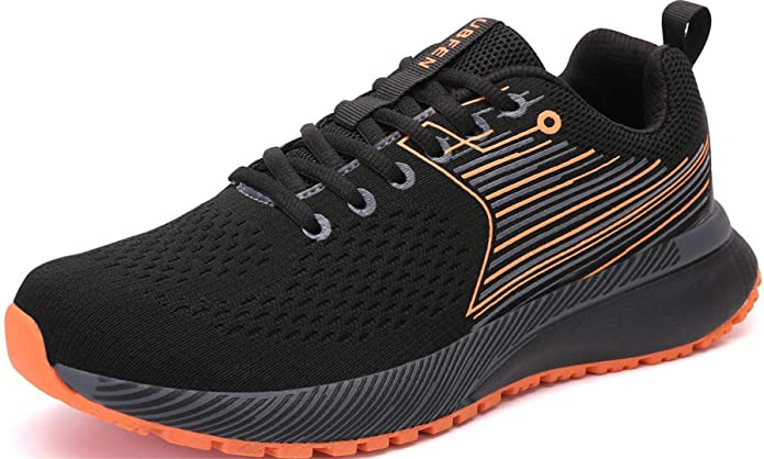 Ubfen Zapatillas para Running Hombre Deportivas Deportivo Zapatos para Correr Casual Walking 47 Negro Naranja
