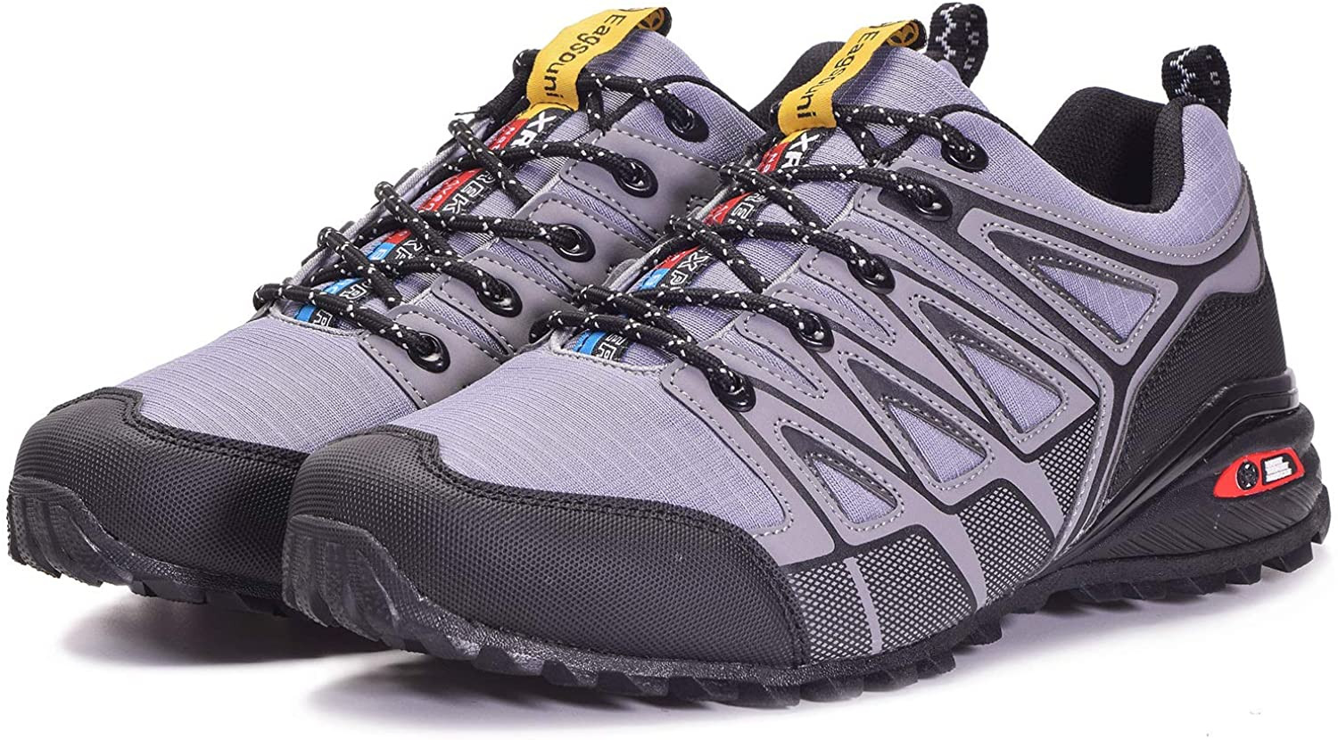 Zapatillas de Trail para Hombre Mujer Zapatos para Correr y Aire Libre y Deportes Calzado Deportivos Gimnasio Sneakers - Gris Claro - 41 EU