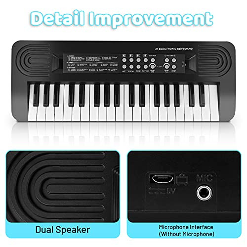 Shayson 37-Key Multi-función de órgano electrónico Teclado Piano Con Micrófono Ed 
