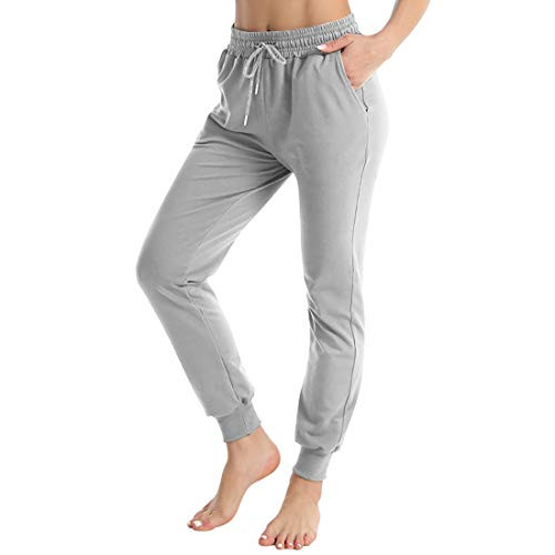 iClosam Pantalón Chándal Mujer Algodón Pantalones Suelto para Deportivo Casual Yoga Jogger Talla S-XXL 