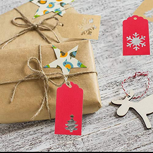 Anyingkai 201PCS Etiquetas de Navidad,Etiquetas de Papel Kraft,Papel Kraft Etiquetas,papel Kraft Etiqueta colgante,Árbol de Navidad Etiqueta 