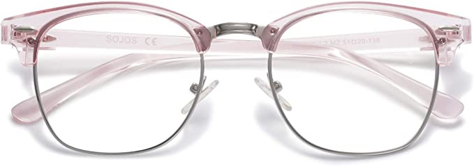 Contabilidad Sobrevivir Motivación Sojos Gafas de sol polarizadas sin montura Semi lente transparente SJ5018  Marco Negro Plateado