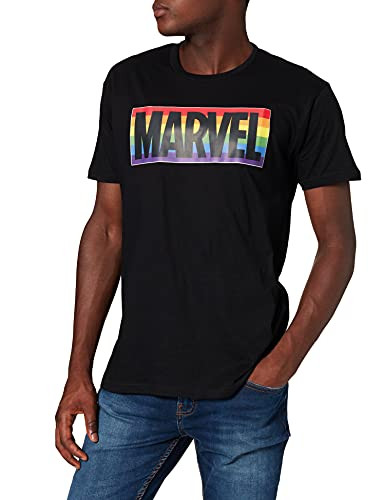 Lanzamiento Nublado lector Marvel MEMARCOTS139 Camiseta, Negro, S para Hombre