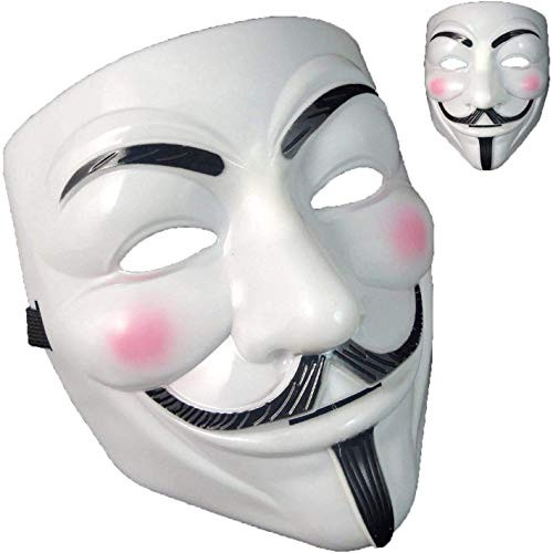 División Hubert Hudson Extinto Qunpon Anonymous - Máscaras de juego maestro V para Vendetta, para adultos,  para niños, Halloween, cosplay, Carnival, accesorio para disfraz, color  blanco