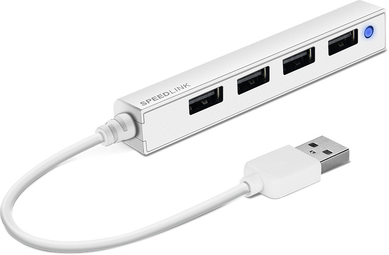 Speed-Link SL-140000-WE Hub 4 Puertos USB 2.0 Passive Blanco