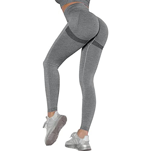 Pantalones de Yoga opacos elásticos Mallas de compresión Levantamiento de glúteos Ajustados Aroma a Lavanda Leggings Deportivos para Mujer de Cintura Alta OUDOTA Largos con Control Abdominal 