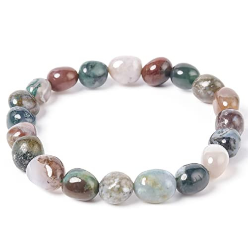 Pulsera de piedra natural para hombre, pulsera de protección para regalo de padre y mujer, pulsera de perlas para cumpleaños, día de la madre