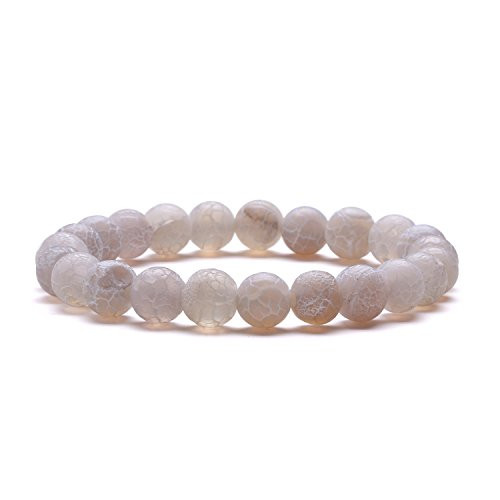 Pulsera de piedra natural para hombre, pulsera de protección para regalo de padre y mujer, pulsera de perlas para cumpleaños, día de la madre