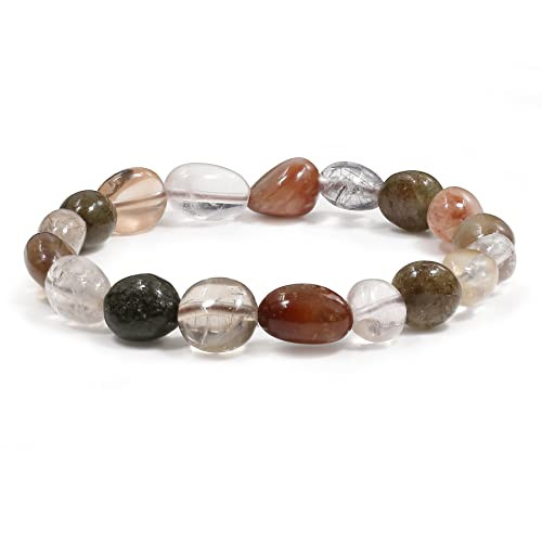 Pulsera de piedra natural para hombre, pulsera de protección para regalo de padre y mujer, pulsera de perlas para cumpleaños, día de la madre