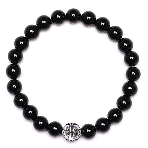 Pulsera de piedra natural para hombre, pulsera de protección para regalo de padre y mujer, pulsera de perlas para regalo de cumpleaños, día de la madre, madre A24