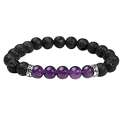 Pulsera de piedra natural para hombre, pulsera de protección para regalo de padre y mujer, pulsera de perlas para cumpleaños, día de la madre