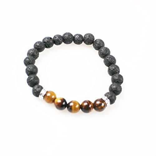 Pulsera de piedra natural para hombre, pulsera de protección para regalo de padre y mujer, pulsera de perlas para regalo de cumpleaños, día de la madre, madre A28