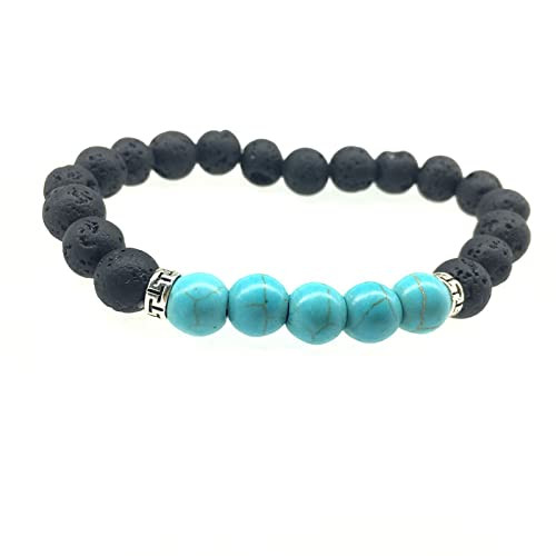 Pulsera de piedra natural para hombre, pulsera de protección para regalo de padre y mujer, pulsera de perlas para cumpleaños, día de la madre