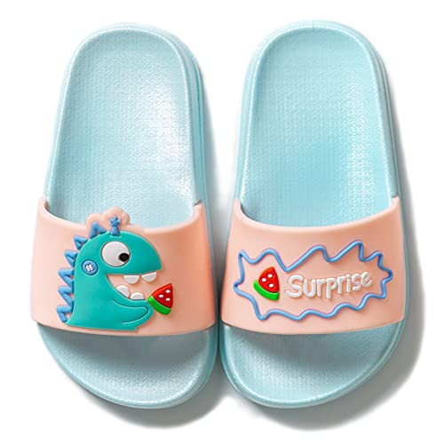 Kinengxi Zapatos de baño Niña Niño Zapatillas de por casa para niños Verano Antideslizante Zapatos de Playa y Piscina, 26/27 Rosa Azul