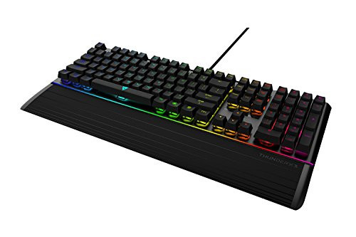 Thunderx3 AK7CHB, Teclado Gaming Mecánico RGBSwitch Cherry Azul, Teclas Macro Programables, Negro