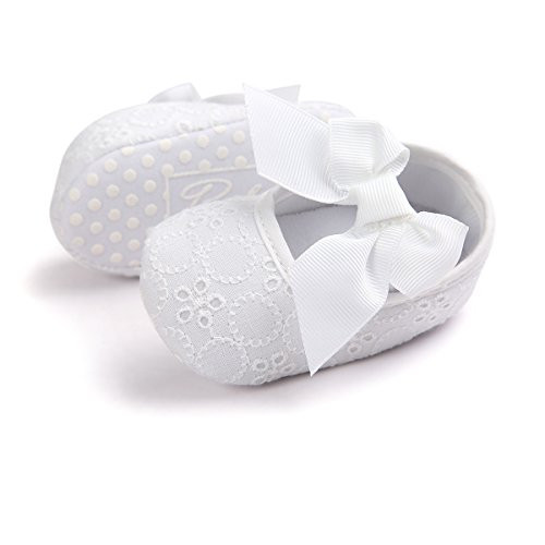 Lacofia Zapatos de Bautizo de Princesa Antideslizantes Bowknot para bebé niña 