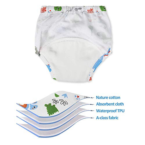 4T/110 FLYISH DIRECT Pantalones de Entrenamiento para bebés Ropa Interior de Entrenamiento para niños Ropa Interior de Entrenamiento para IR al baño 4 años 