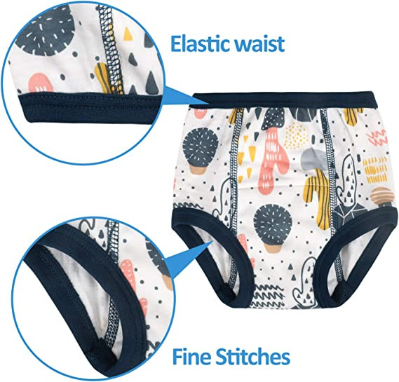 FLYISH DIRECT Pantalones de Entrenamiento para IR al baño para bebés para Entrenamiento para IR al baño Suaves y cómodos Pantalones de Entrenamiento para niños con Estructura de 6 Capas Coche 