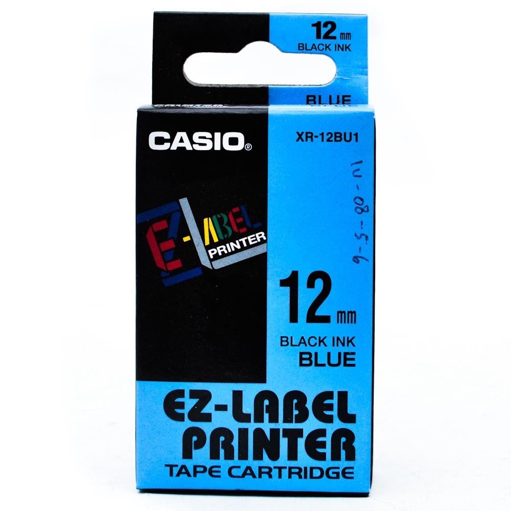 Casio XR-12BU1 - Cintas para etiquetadoras, color negro azul